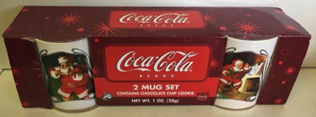 07028-1 € 12,50 coca cola mokken set van 2 kerstmannen