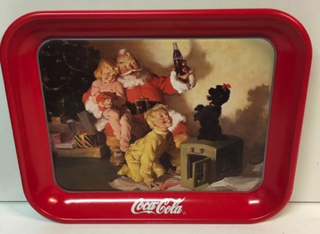 07183d-1 € 10,00 coca cola kerstman bij kachel